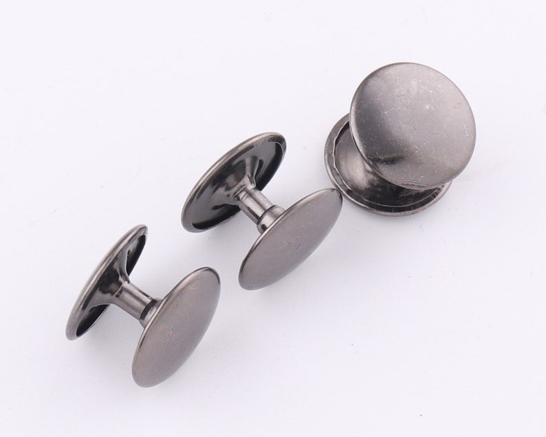 16mm gunmetal Double Cap Rivets,Metal Button Round Rapid Rivet,rivet studs for purse bags Handbags Shoes Belts leather craft diy