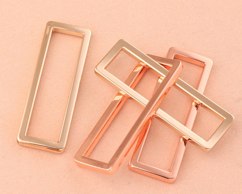 50mm Rose Gold Adjustable Belt Buckle Slide Rectangle Etsy