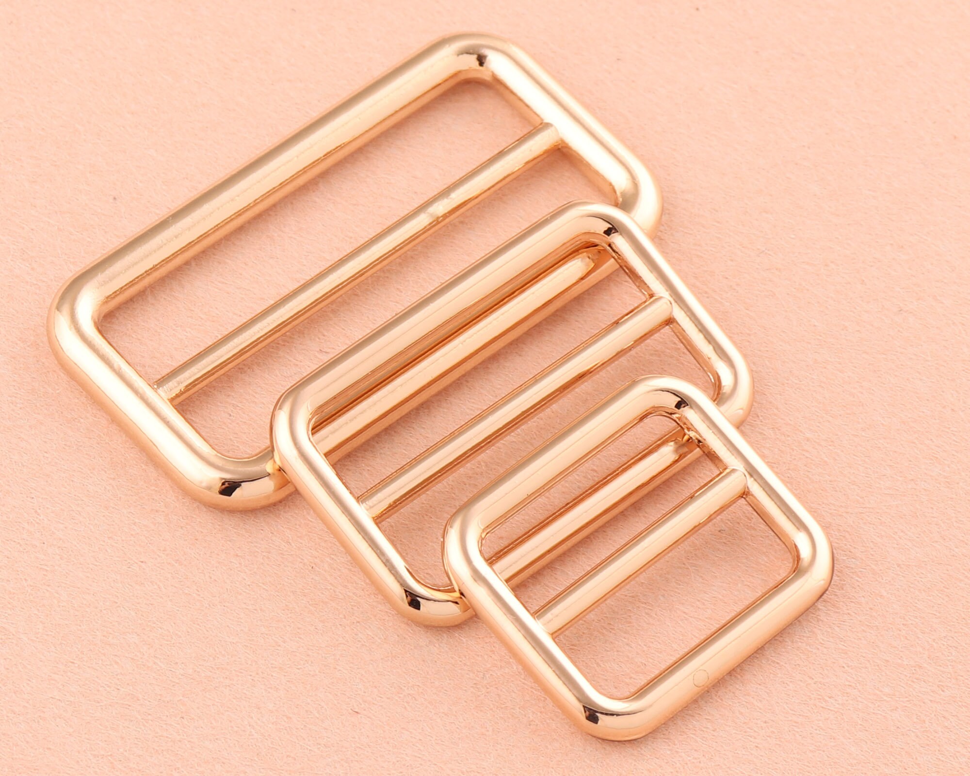 Light gold Adjustable Belt Buckle Slide round BucklesMetal Etsy