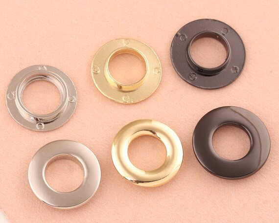 200 Sets Grommets Eyelets Kit, 4 Colors Grommets and Washers with 3 Pieces  Install Tools, Metal Grommets Kit for Clothes Hats Shoes Leather Bags and