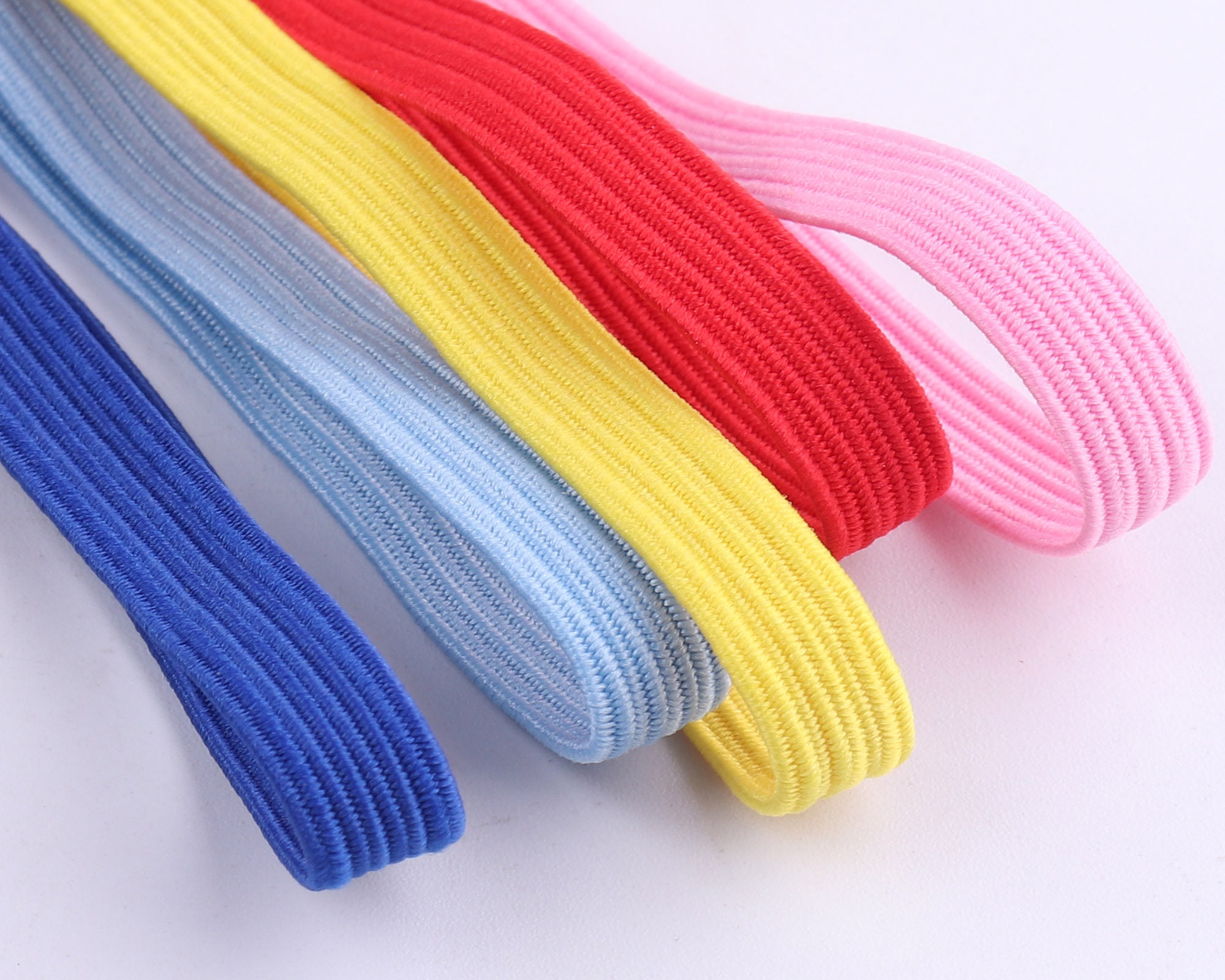 6mm1/4 Flat Elastic Cord for Face Mask Stretch Cord - Etsy