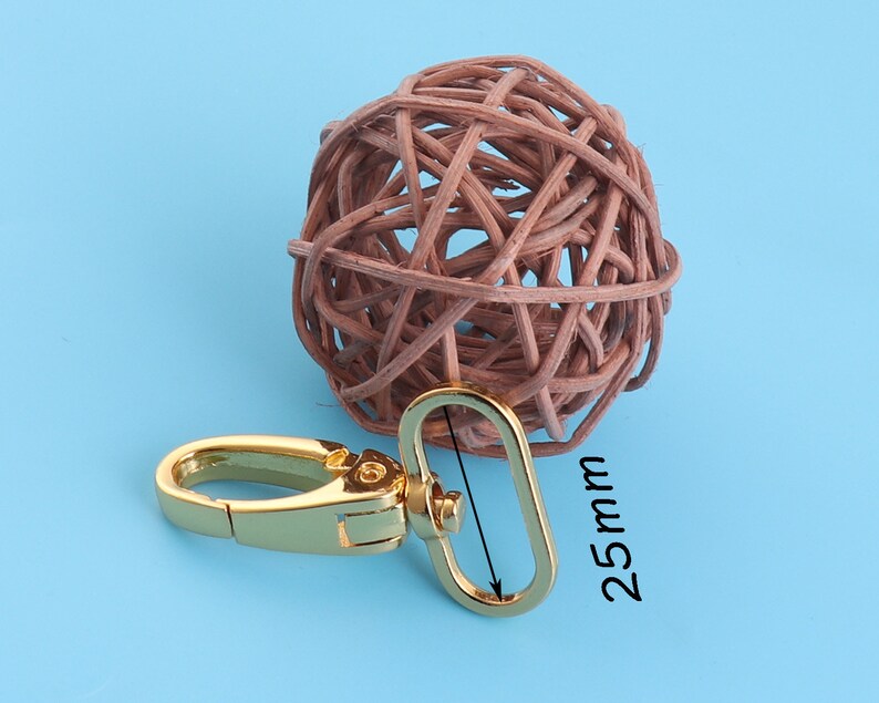 6Pcs 25mm gold lobster clasp,1inch swivel hook,alloy swivel clasps,Purse Clasps,strap hoop,Handbag Snap,Purse Hook