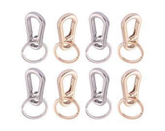 Gold Metal Carabiner Clip Key Ring Key Chain Key Charm Holder 