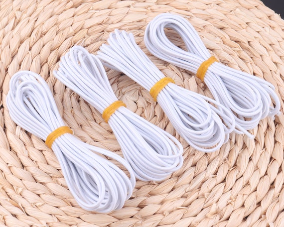 2mm White Round Mask Elastic Cord for Face Mask Stretch Cord - Etsy