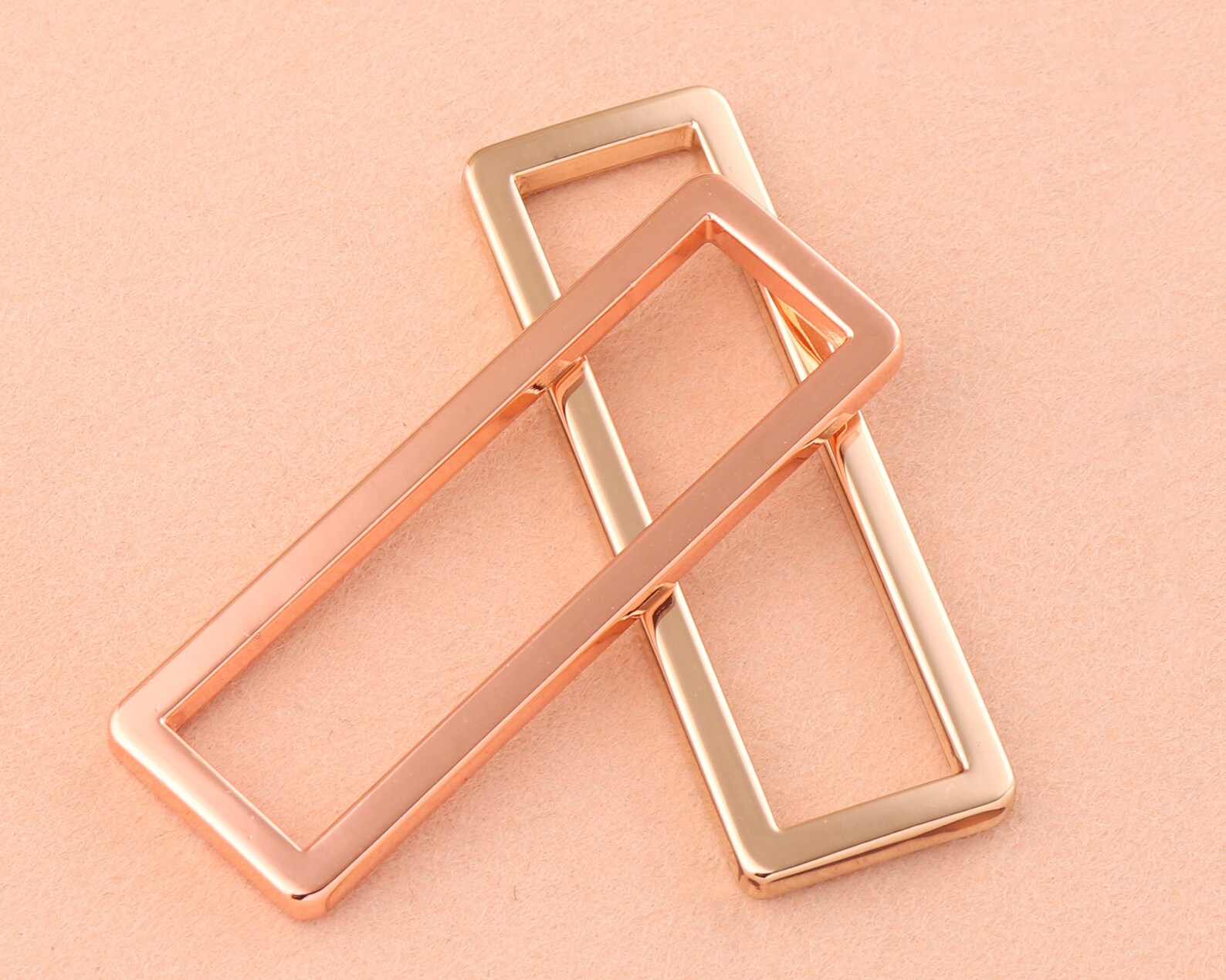 50mm Rose Gold Adjustable Belt Buckle Slide Rectangle Etsy