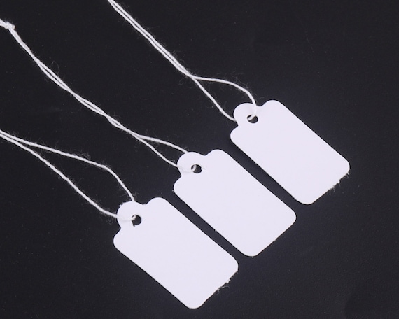 500Pcs Jewelry Tags Display Tags with Hanging String Writable Label for  Jewelry Price Marking Clothing