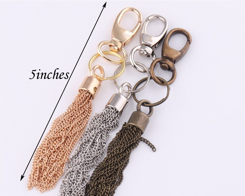 Key Chain Rings Tassel Keychain Lobster Claw Clasp Hook Key Etsy