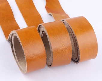 Soft Orange Leather purse strap,Leather Belt,Italian natural Leather,Leather Strip,Cowhide Leather craft,Leather Bag shoulder Strap gift diy