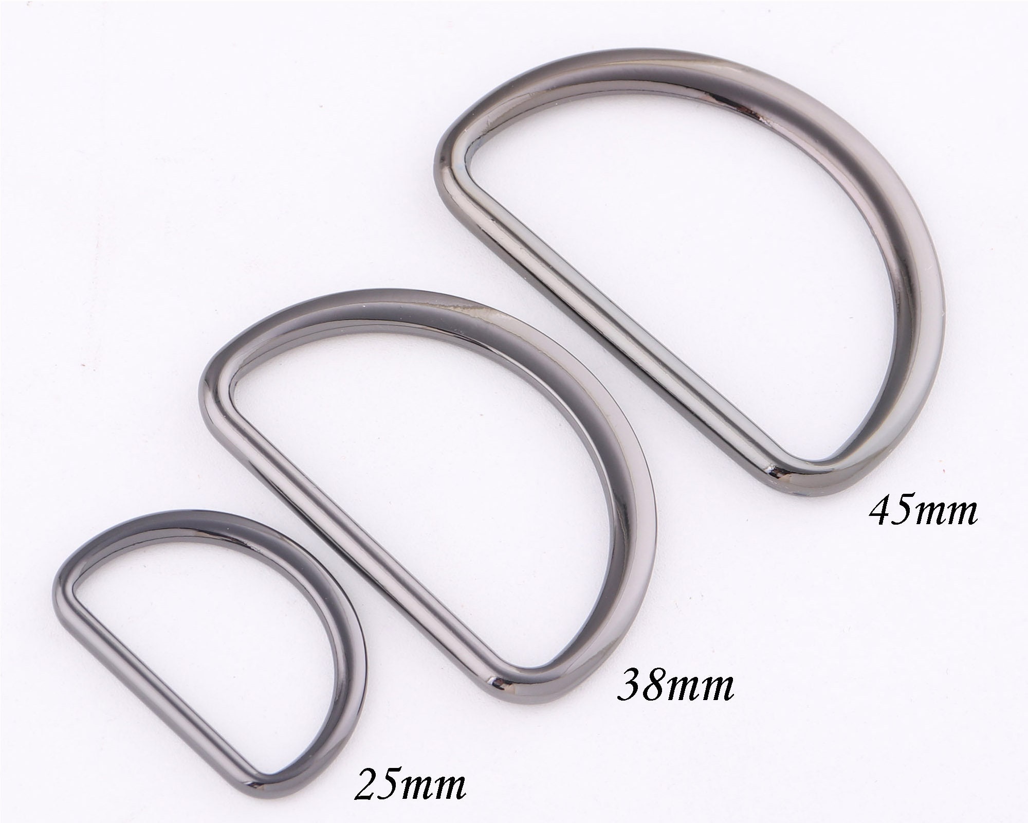 2545mm Gunmetal D Ring Slide Adjustable Buckles Loopmetal D Etsy