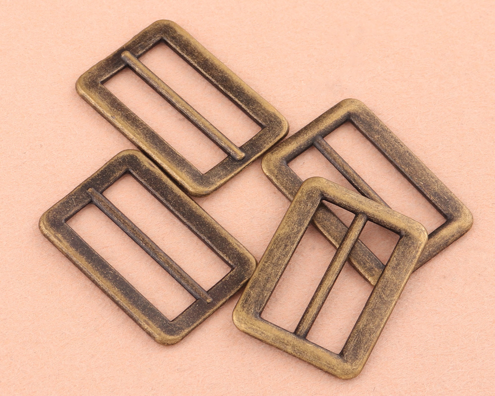 25mm Bronze Adjustable Belt Buckle Slide Buckles,rectangle Metal