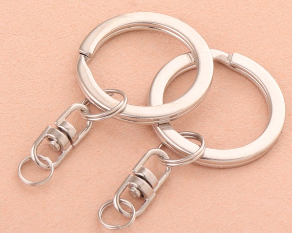 inner width is 15mm, 19mm. 21mm handbag hardware Stainless steel keychain  Key Fob with Split Ring For Wrist Wristlets Tail Clip
