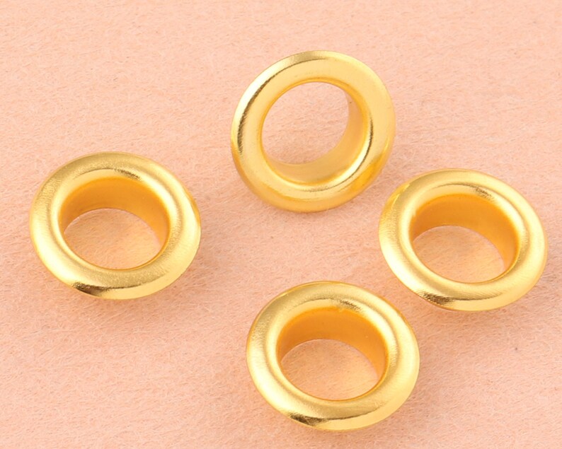 8mm gold eyelets grommets with washers Metal Grommets rivets metal eyelets for canvas clothes leather craft shoes Purse Accessories