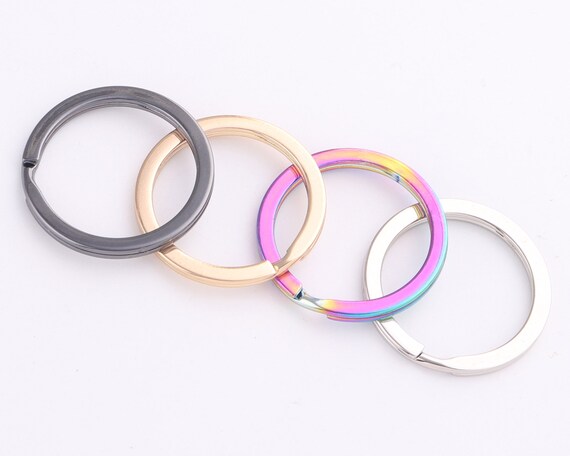 25mm PURPLE QUALITY ROUND SPLIT KEY RING DOUBLE LOOP CRAFTS FINDINGS KEYRINGS