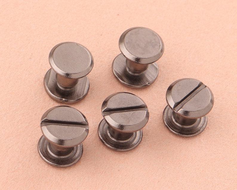 99mm Gunmetal Screw Rivets Metal Button Screw Back Studs Etsy