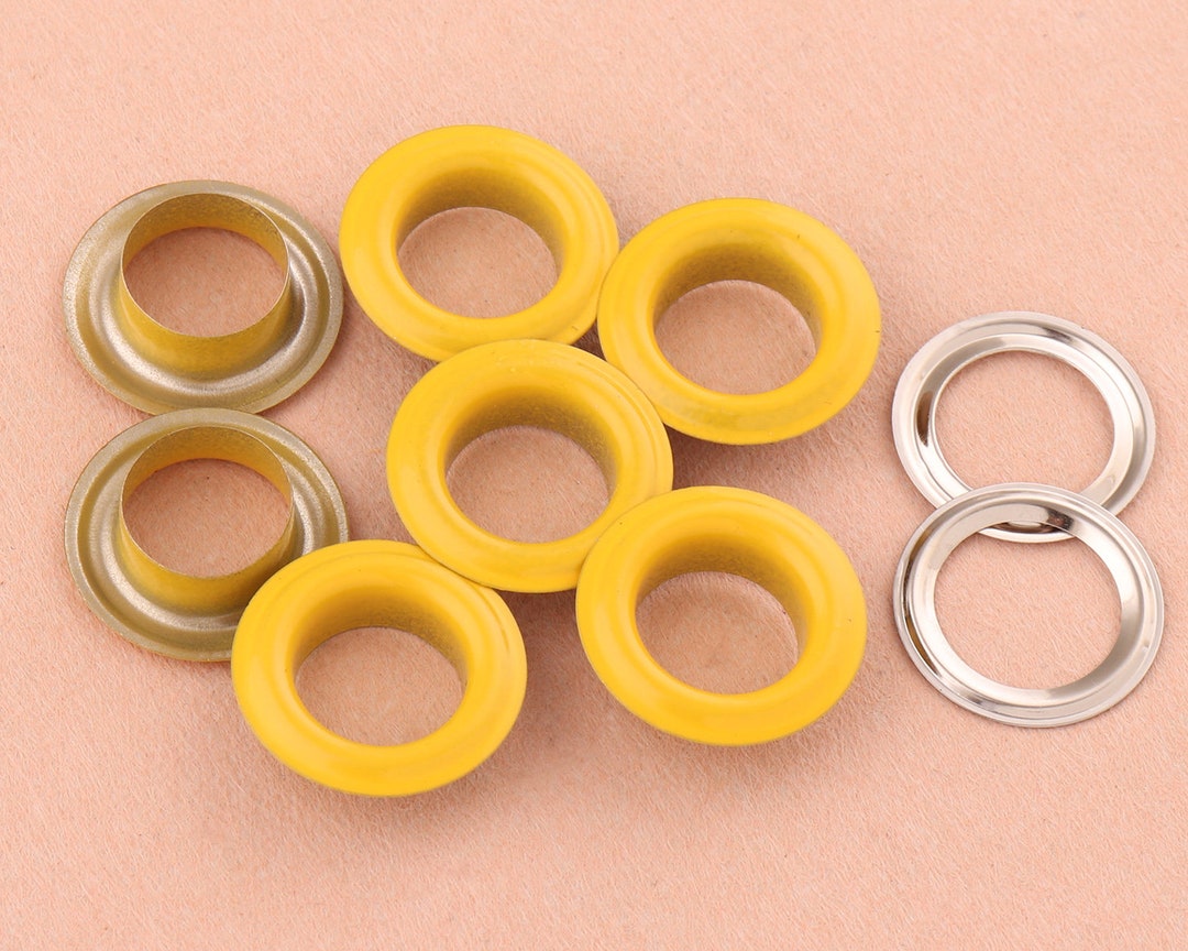12mm Yellow Eyelets Grommets With Washers Metal Grommets Etsy