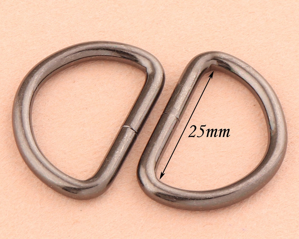 25mm Gunmetal D Ring Slide Adjustable Buckles Loopmetal D Etsy