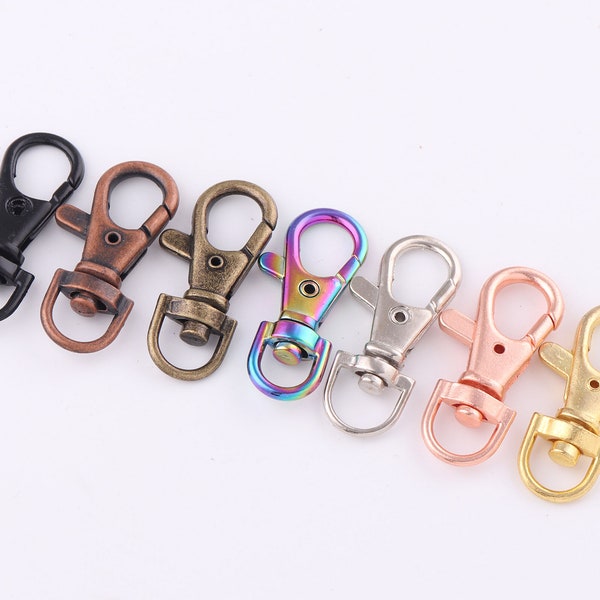 9mm Swivel Clasp claw,rainbow swivel hook dog hook,swivel clasps,Lobster Clasp Purse bag Handbag Clasp,strap Purse clip,key ring clasp