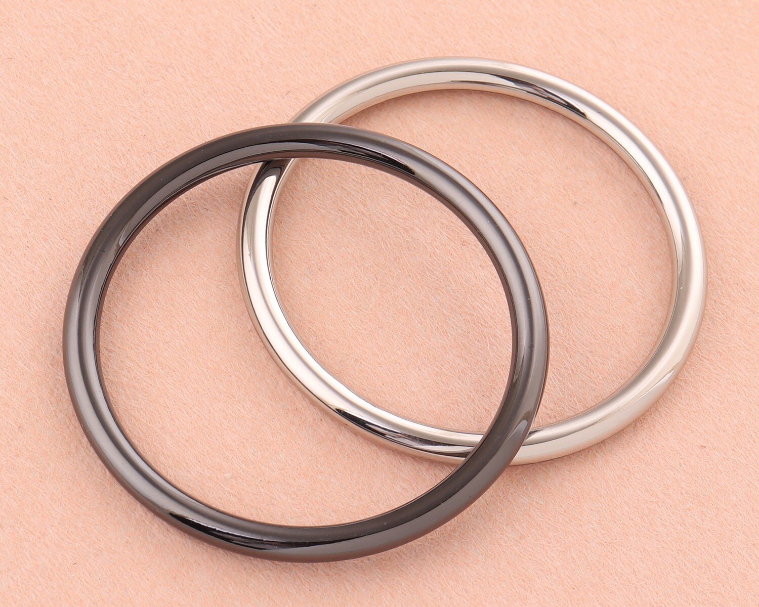 38mm Metal O Rings Welded Metal Loops gunmetal Round Formed Etsy
