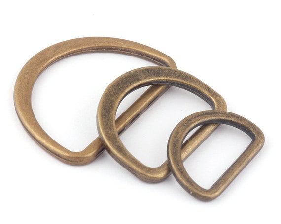 20-35mm Bronze D Ring Slide Adjustable Buckle Loop,metal D Rings