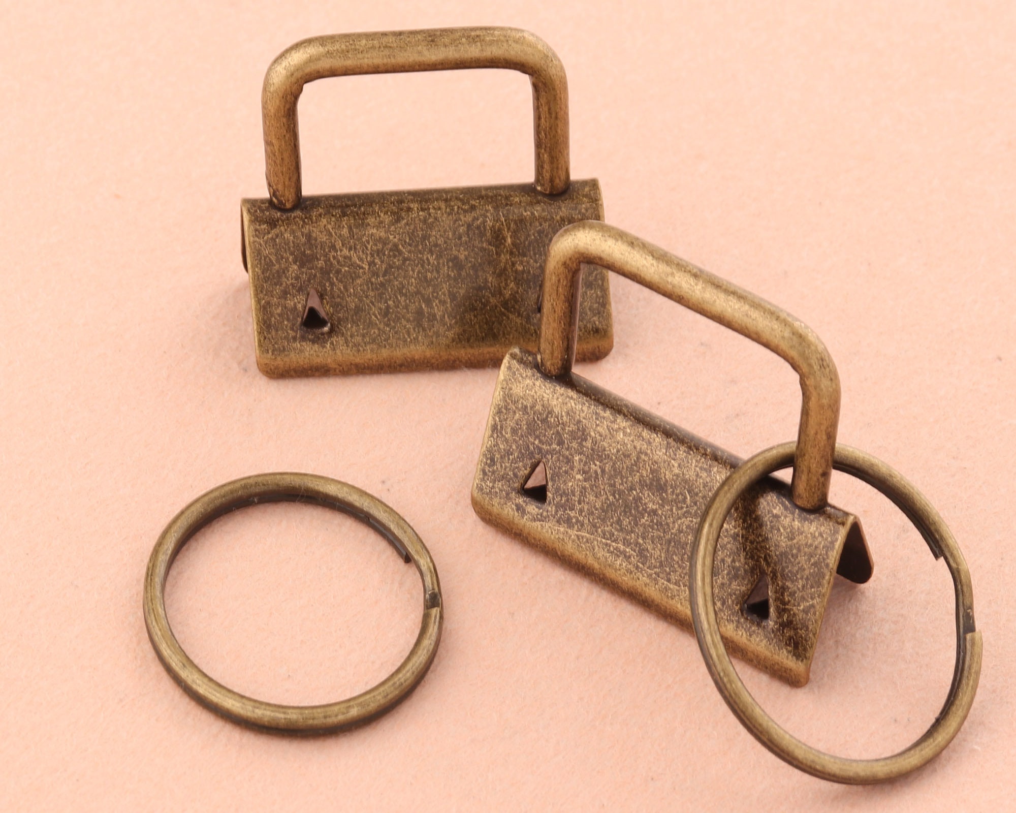 32mm Bronze Key Fob Hardware With Key Rings Sets Metal Etsy