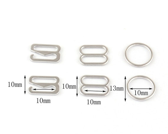 Cheap 100 Creative Silver Metal Bra Strap Adjuster Hooks/O Ring Lingerie