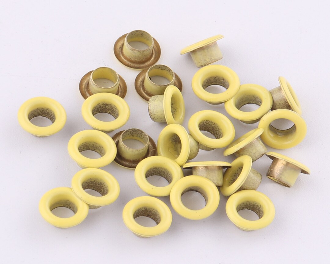 4mm Light Yellow Eyelets Grommets With Washers Metal Grommets Etsy
