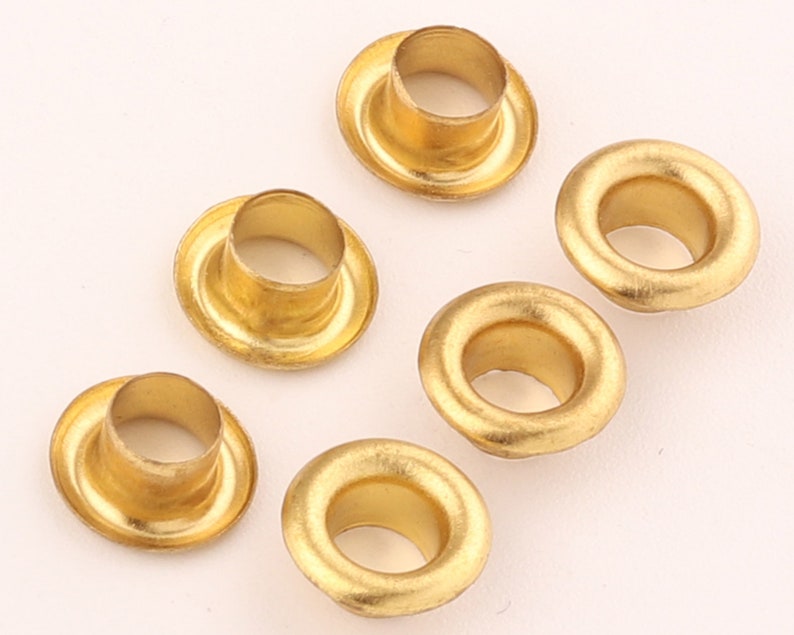4mm gold eyelets grommets with washers Metal Grommets rivets metal eyelets for canvas clothes leather craft shoes Purse Accessories 100set