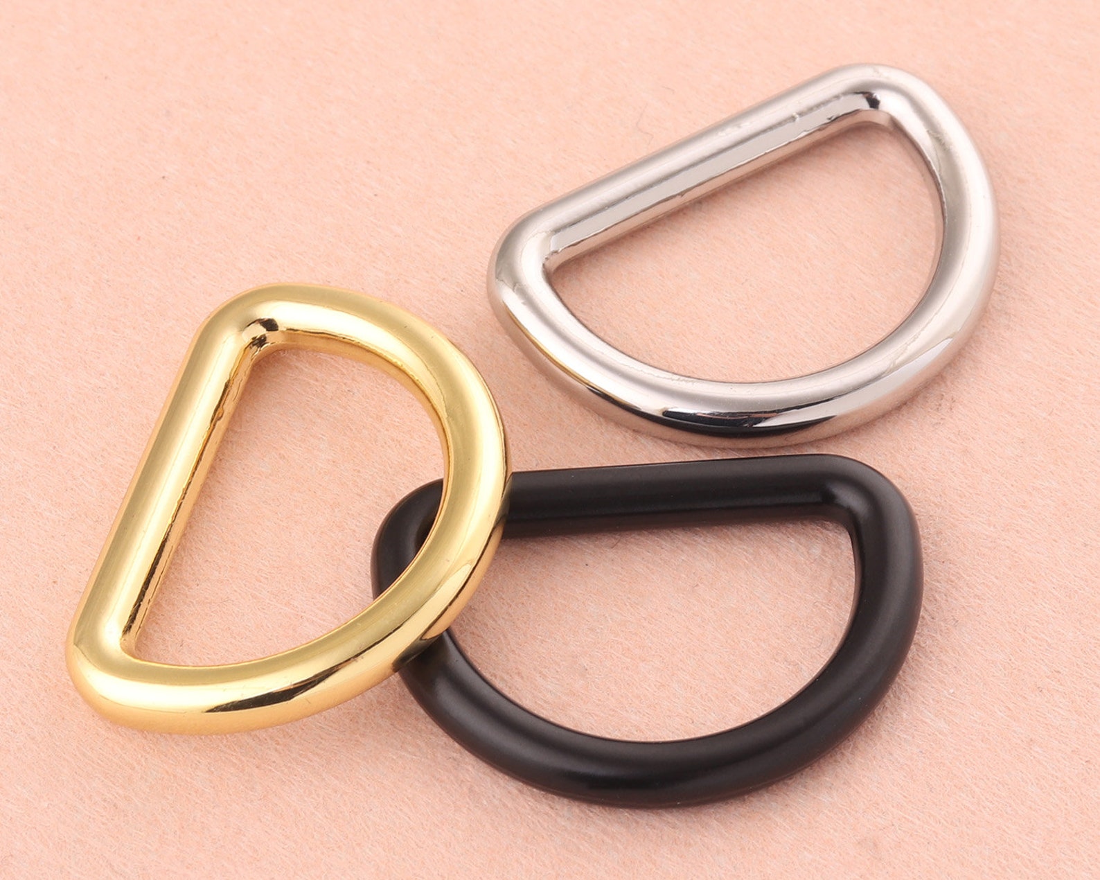 25mm D Ring Buckles Loopblack Silver Metal D Rings Belt Etsy