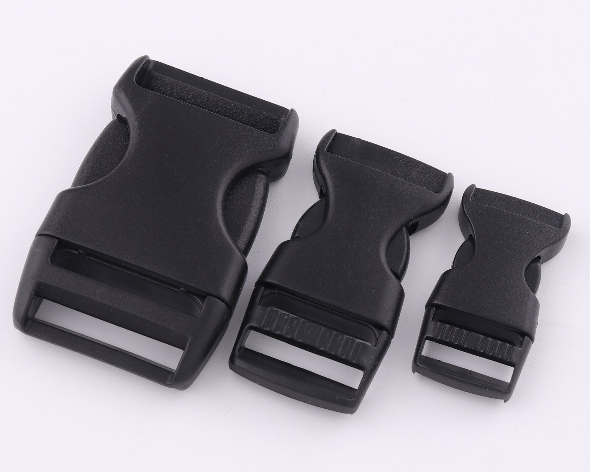 CooBigo 10pcs 1/2(12.5mm) Side Release Buckles Plastic Black Quick  Adjustable Buckle For Backpack Strap DIY Pets Collar Accessory