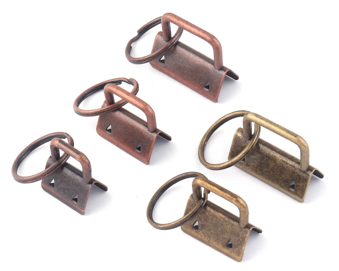 2032mm Bronze Key Fob Hardware With Key Rings Sets Metal Keychain Hardware for bing