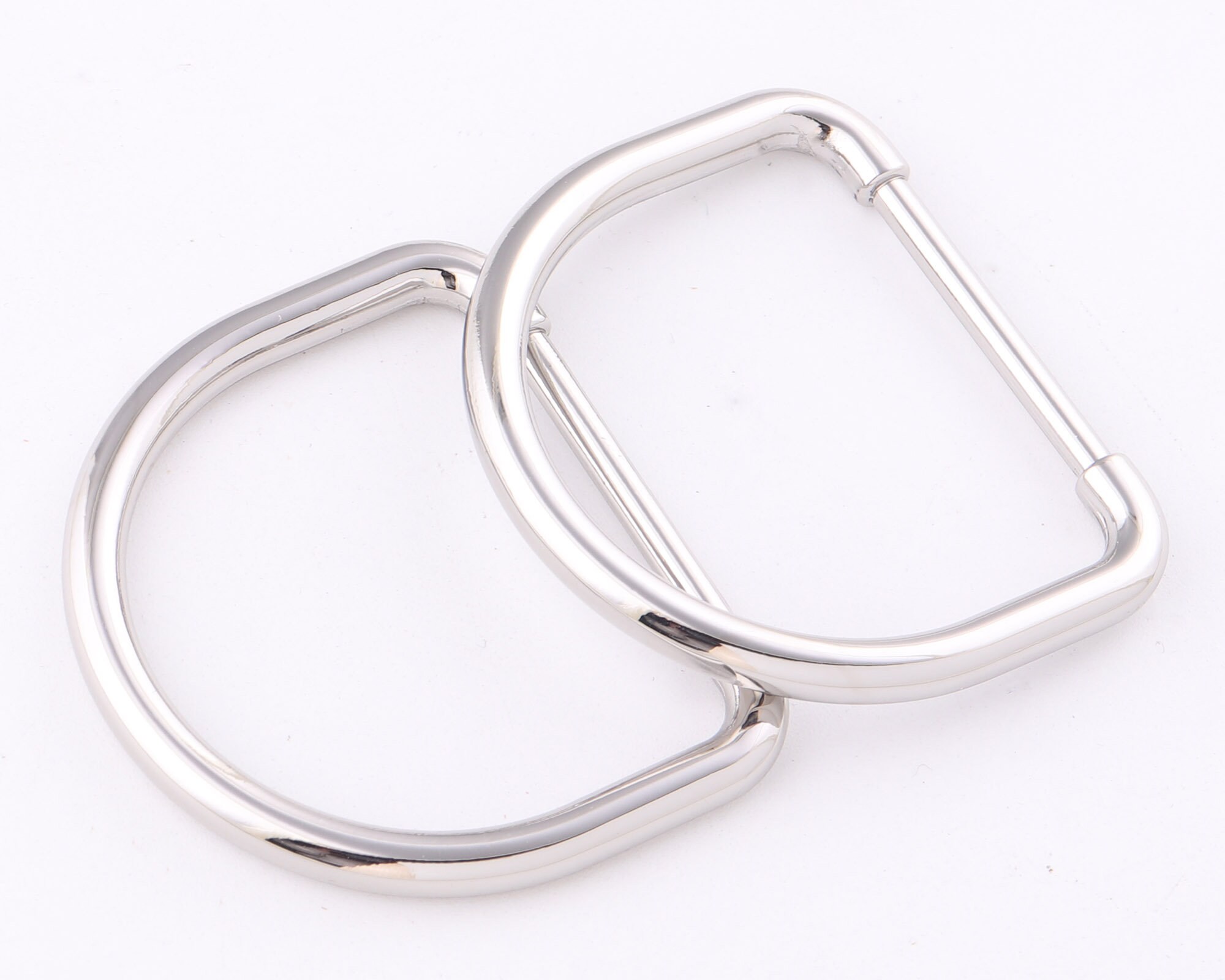 42mm Silver D Ring slide adjustable buckles LoopMetal D rings Etsy
