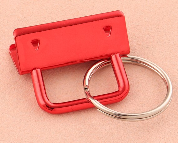 1 Inch Key Fob Hardware With Key Rings Sets Key Fob Hardware Key Ring Key  Chains Key Lanyard Metal Key Wristlet Key Strap Key Fobs-7 Color 