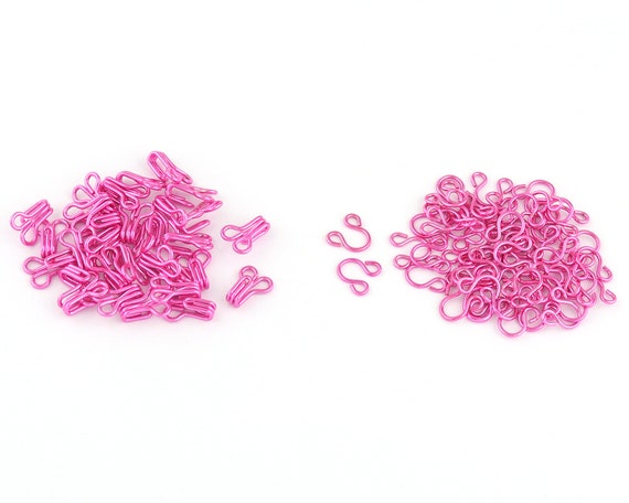 Pink Mini Hook and Eye Clasp,fasteners for Dresses Lingerie Shirts