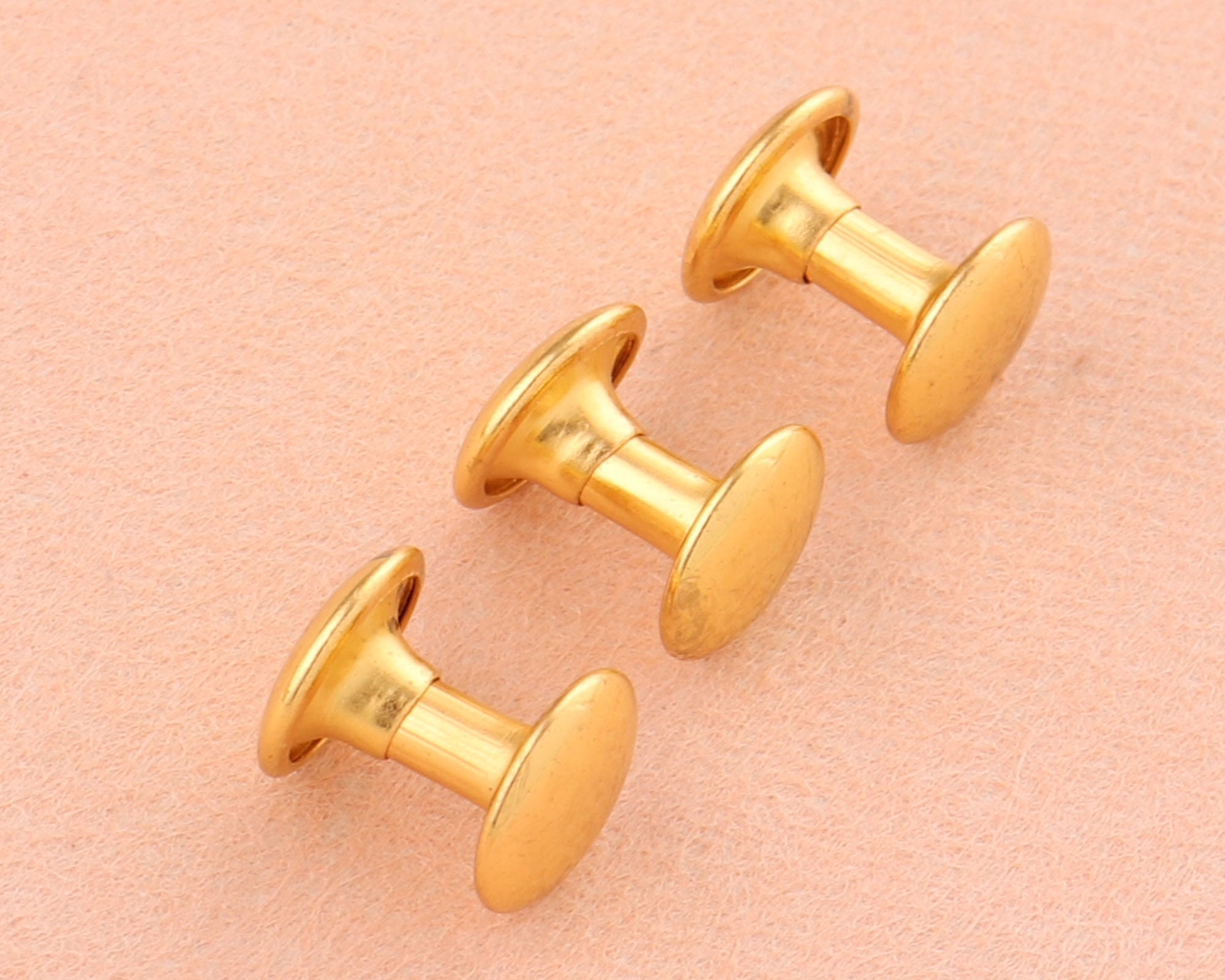 7mm gold Double Cap RivetsMetal Button Round Rapid Etsy