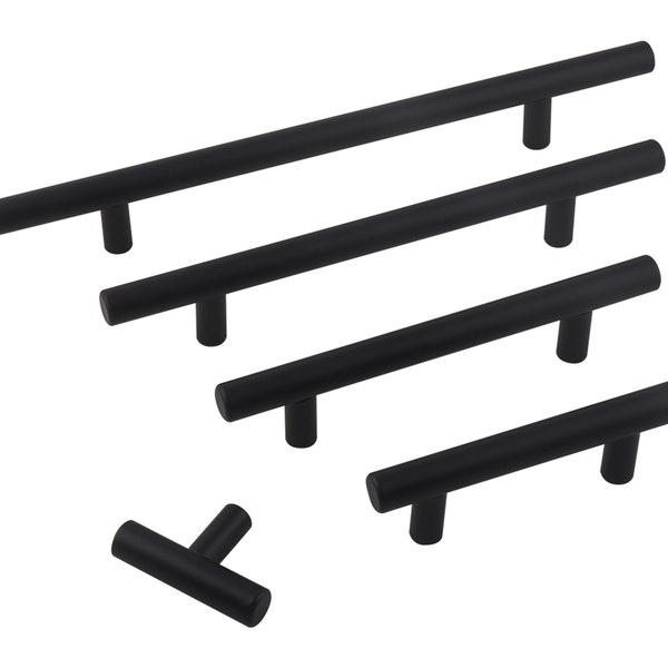 2-10'' Black Cabinet Pulls Cabinet Handles Furniture Pulls for Doors Stainless Steel Kitchen Drawer Cupboard Handles knob hardware