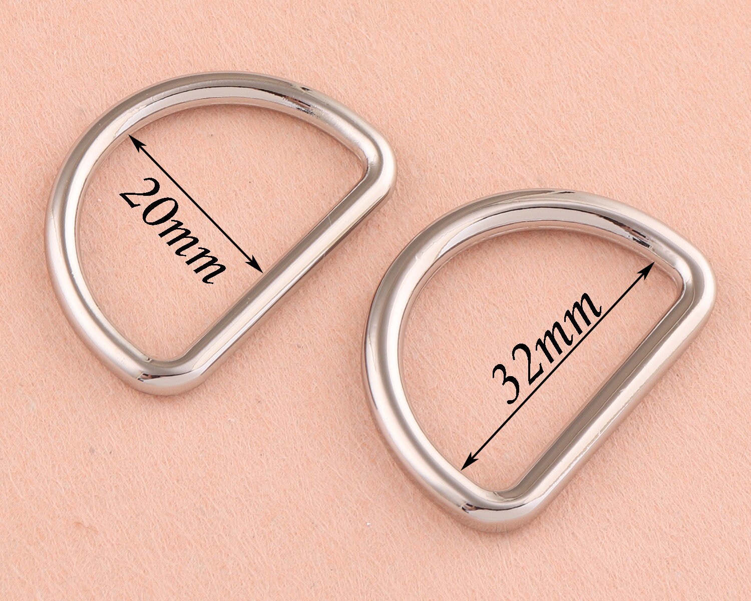 32mm D Ring Slide Buckles Loopsilver Metal D Rings Belt Strap Etsy UK