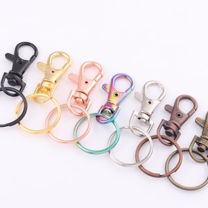 Keychains Key Rings Keychain With Lobster Swivel Clasps Snap Clip Hook, Key  Ring, Split Rings Gunmetal/silver/gold/light Gold 6pcs 