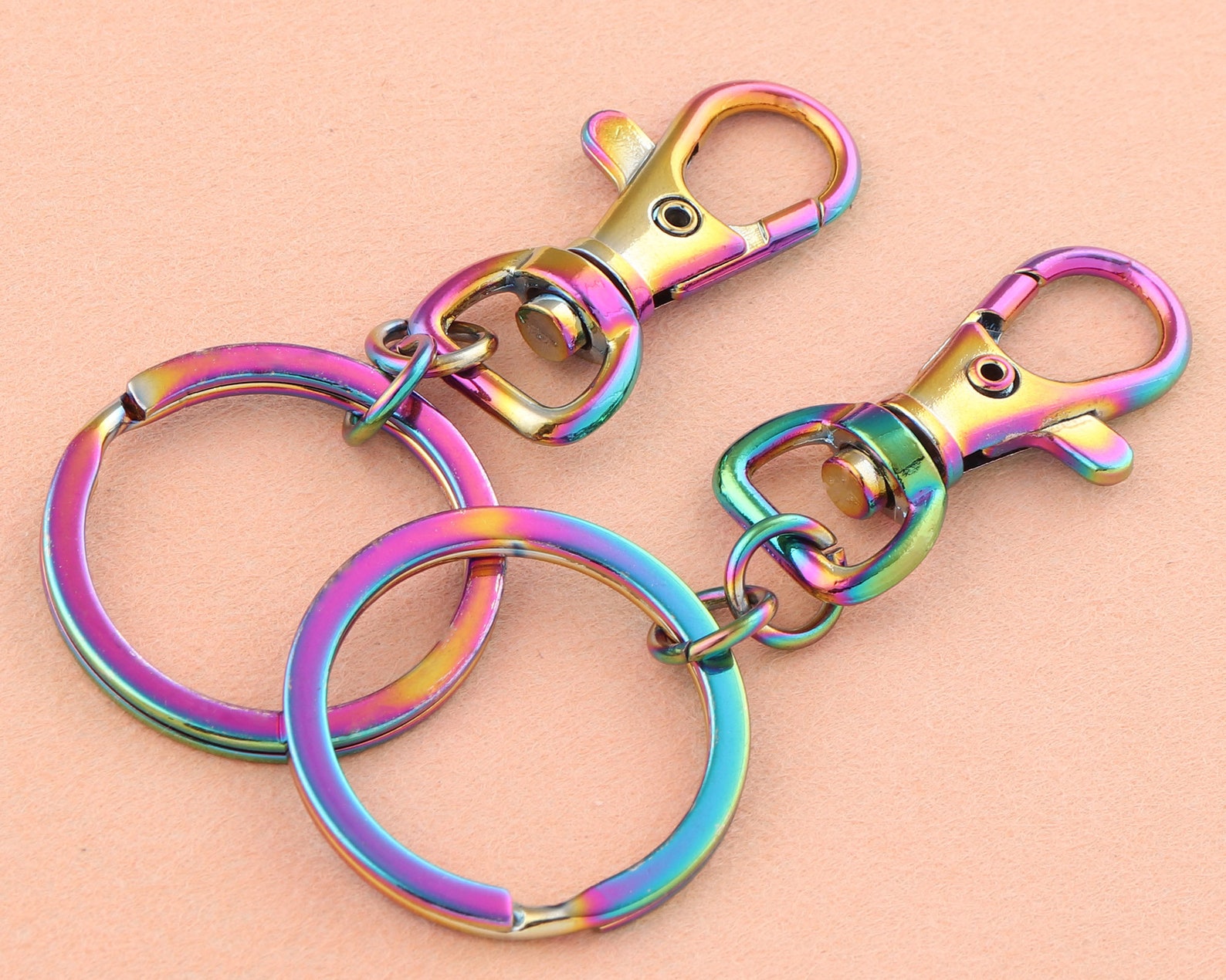 25mm Rainbow Lobster Swivel Claw Clasps With Ringswivel Hook Etsy