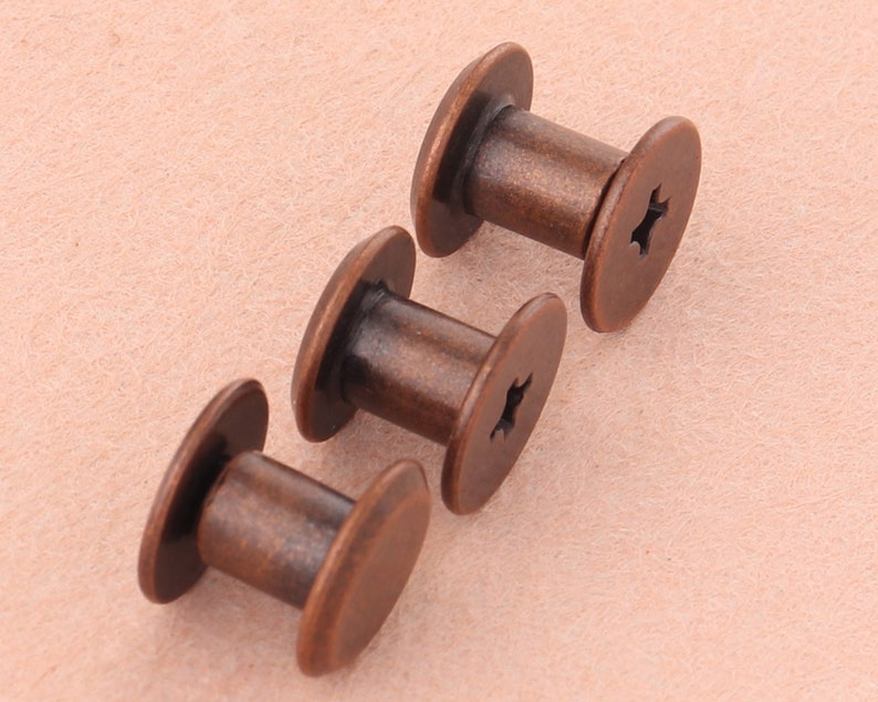 108mm Red Copper Screw Rivets Metal Button Screw Back Studs Etsy