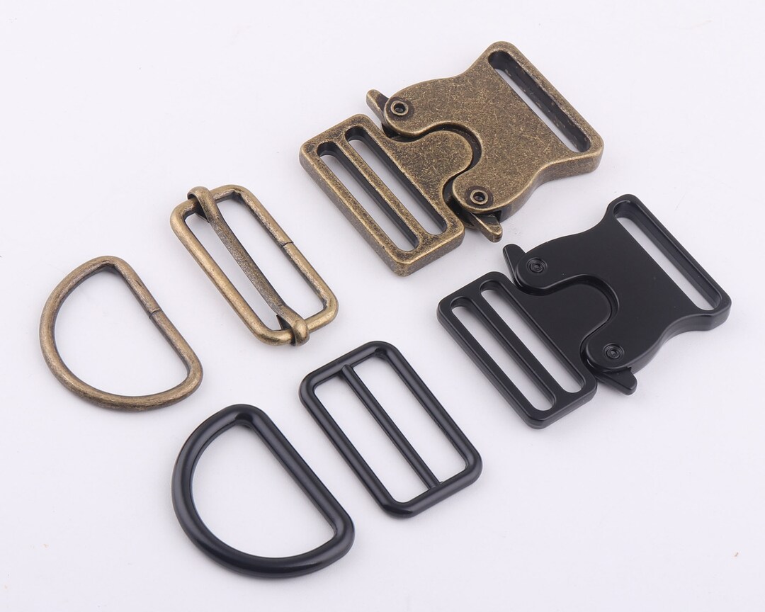 20 sets 30mm pet supplies Metal side release buckles D rings