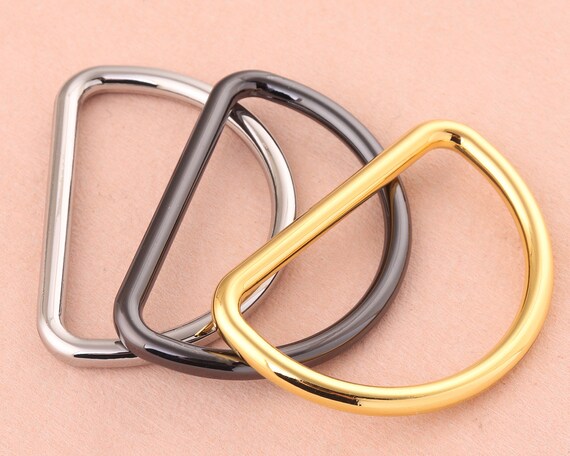 25mm Rainbow D Rings slide adjustable buckles Loop,Metal D ring Belt strap Buckles,bag purse clasp Handbag Hardware leather Finding Webbing