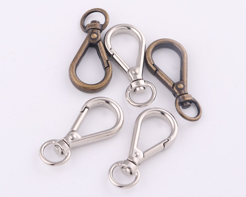9mm Swivel Clasps claw,silver swivel dog hook,Lobster Clasp Purse hardware bag Handbag lanyard Clasp,strap webbing clip,key ring clasps