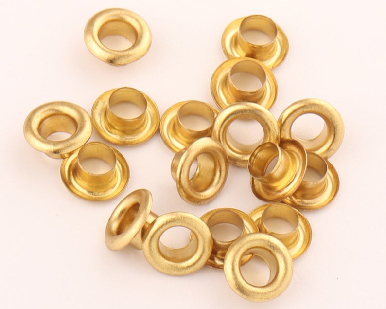 4mm gold eyelets grommets with washers Metal Grommets rivets metal eyelets for canvas clothes leather craft shoes Purse Accessories 100set