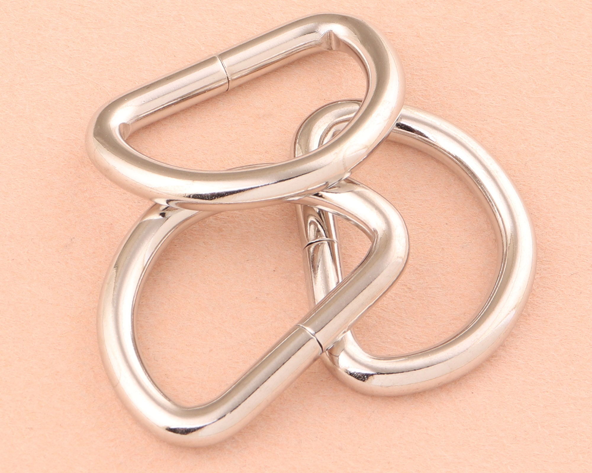 32mm silver D Ring slide adjustable buckles LoopMetal D rings Etsy
