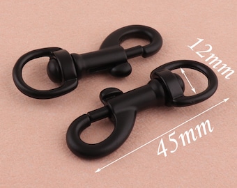 6Pcs 12mm black lobster clasp,swivel hook,dog hook,alloy swivel clasps,Purse Clasps,strap hook,Handbag Snap,Purse Hook Handbag Snap