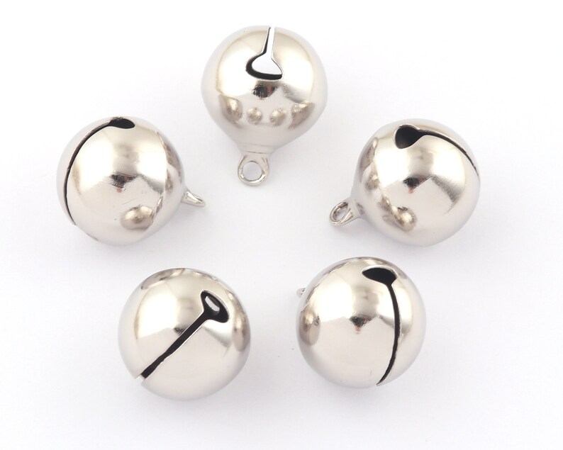 20mm Silver Metal Jingle Bell Bracelet Charms,Durable Bell Chris 20mm Silver Metal Jingle Bell Bracelet Charms,Durable Bell Chris