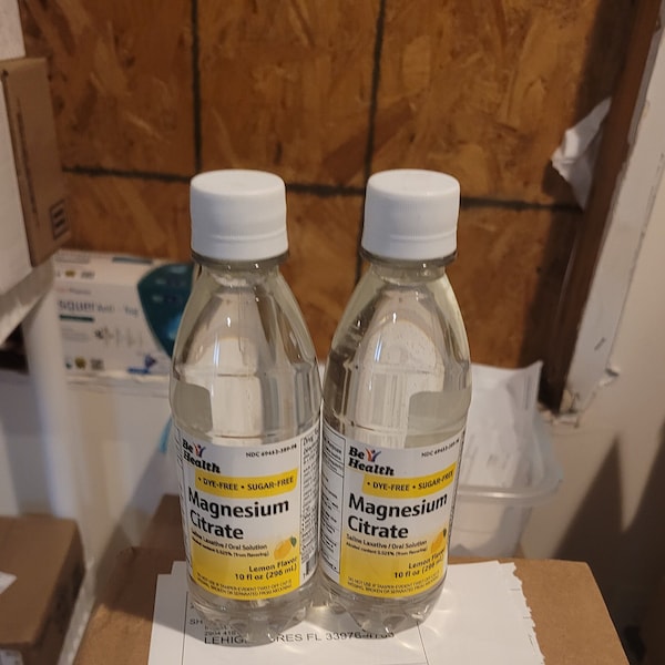 Magnesium citrate Laxative solution 10 oz x 2 bottles (lemon)