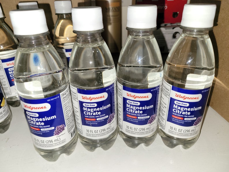 Magnesium Citrate Laxative Solution 10 Oz X 4 Bottles grape Etsy