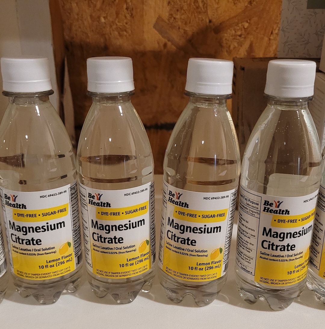 Magnesium Citrate Laxative Solution 10 Oz X 4 Bottles lemon Etsy