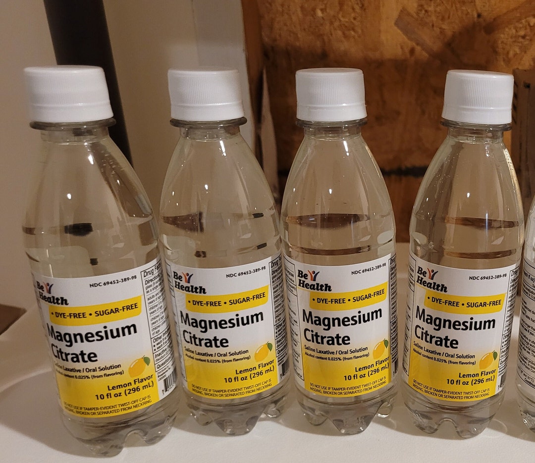 Magnesium Citrate Laxative Solution 10 Oz X 4 Bottles LEMON FLAVOR Etsy